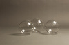 glass orbs with text