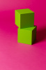 two green cubes